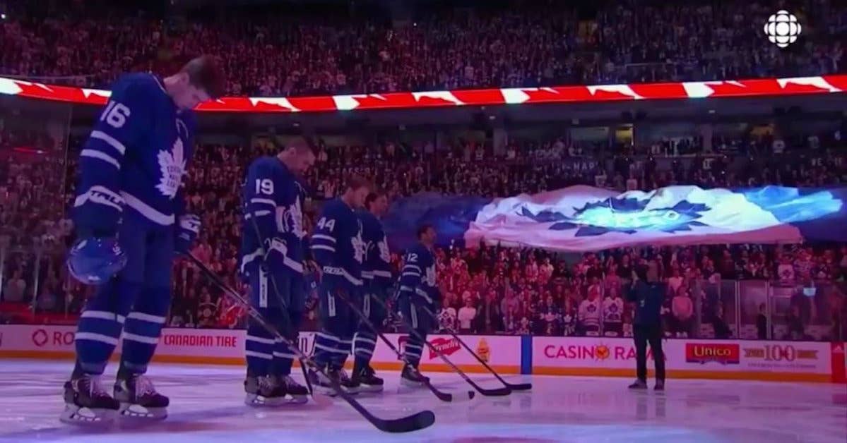 Watch the Maple Leafs&#8217; tribute to the victims of the Toronto van incident