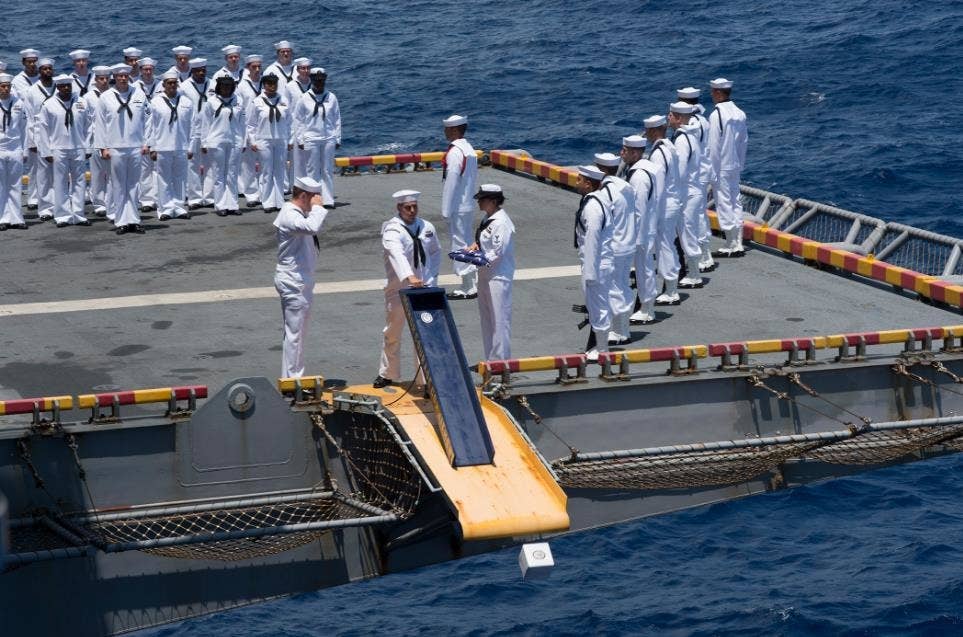 modern burial at sea navy