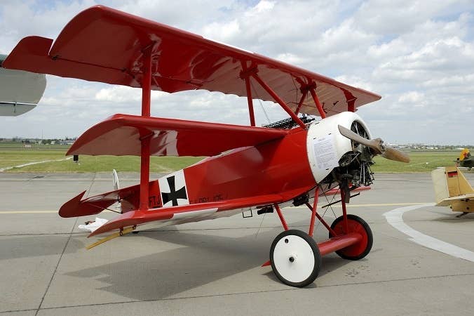 Or you could fly with three winged Fokker Dr.I like the Red Baron because why not?
