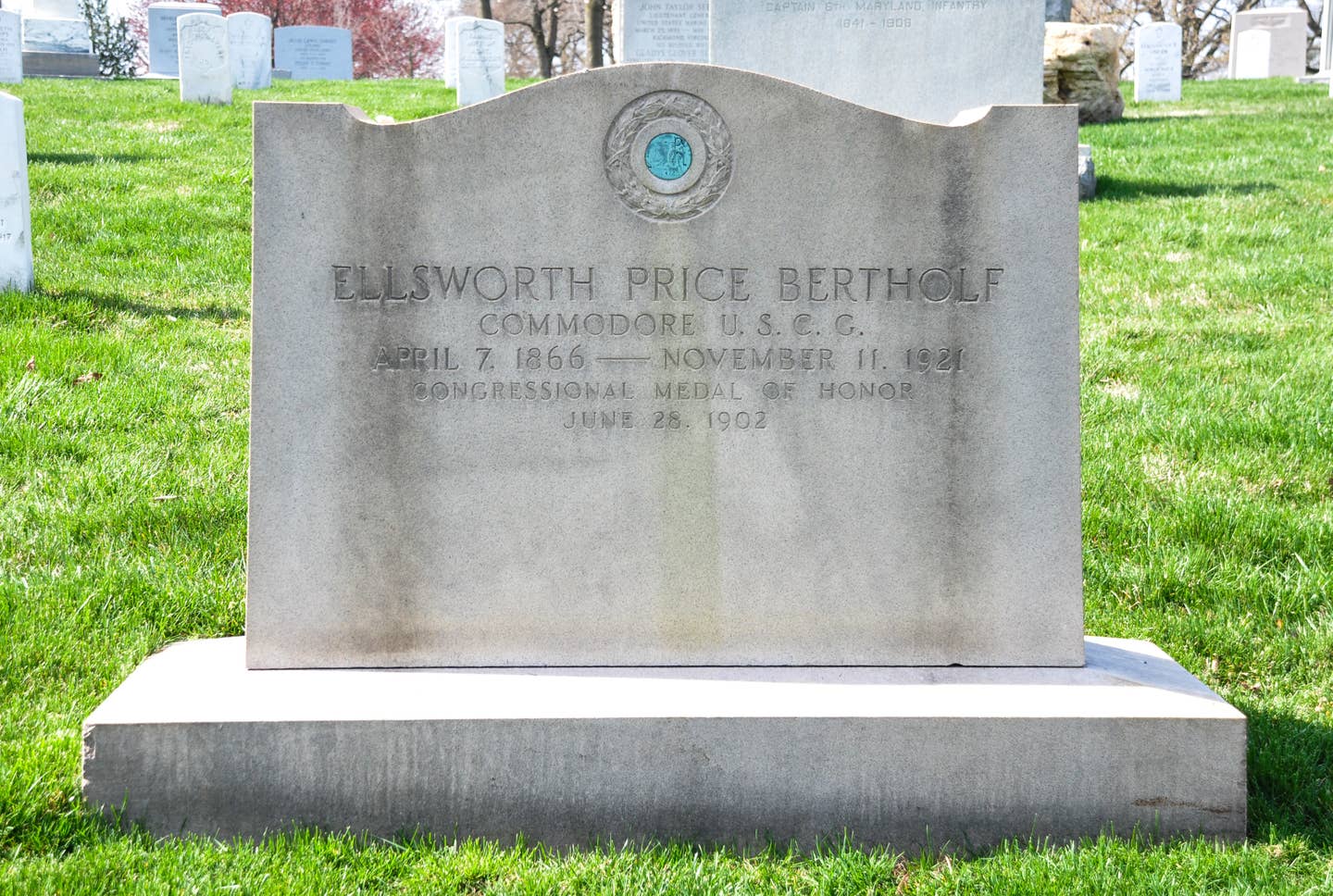 Bertholf gravesite located at Arlington National Cemetery.