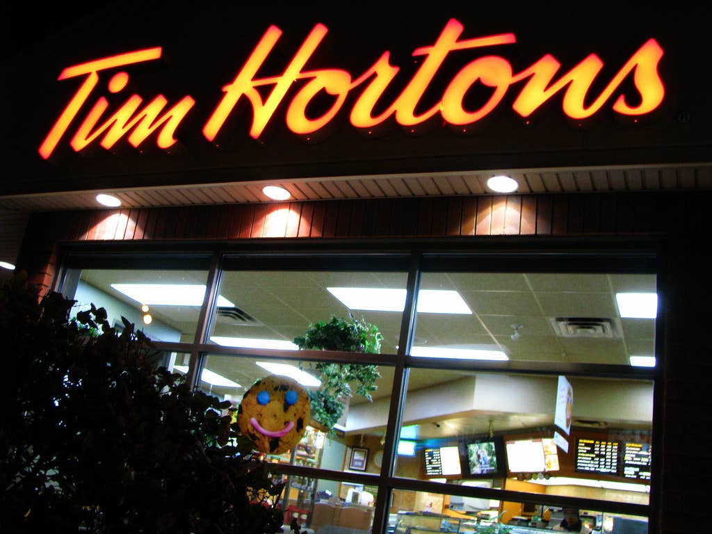 Canadians love eating at Tim Hortons.