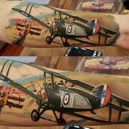 biplane tattoo