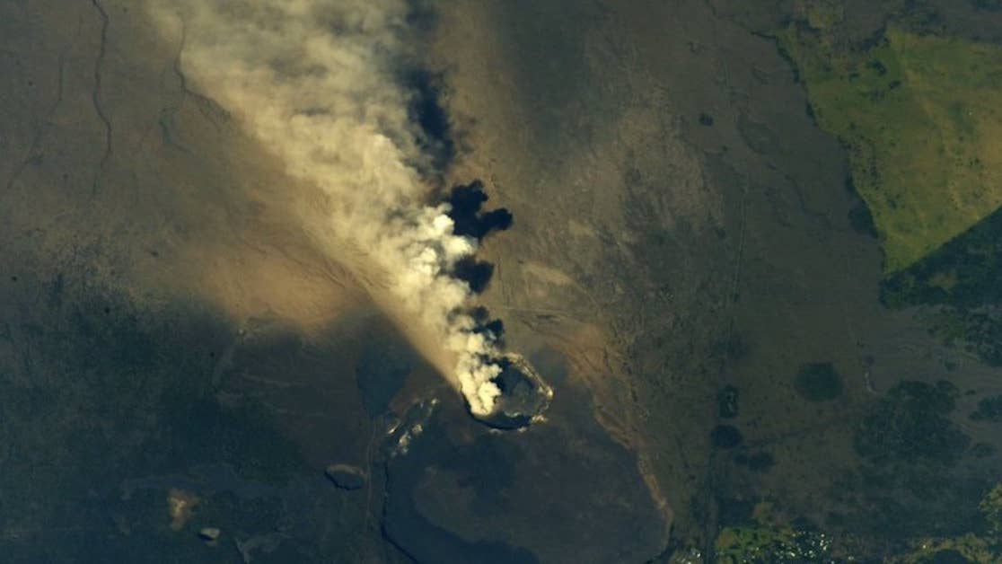 Hawaii&#8217;s big island volcano eruption can be seen from space