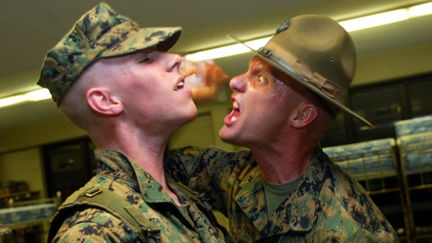 Good luck getting your original voice back after all those years of screaming at young recruits. (USMC photo)
