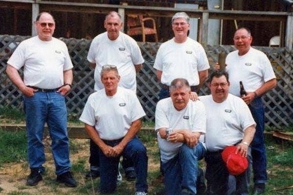 A photo of the Michigan Parachute Team reunion in 2000.