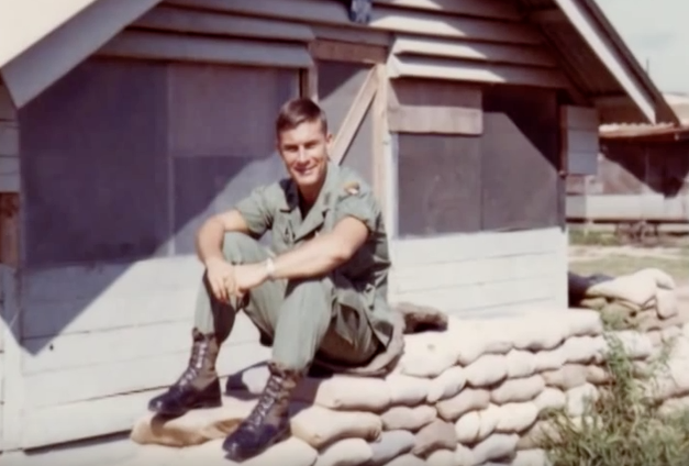 Lt. Paul Bucha takes a moment to pause foru00a0a photo op while in Vietnam.