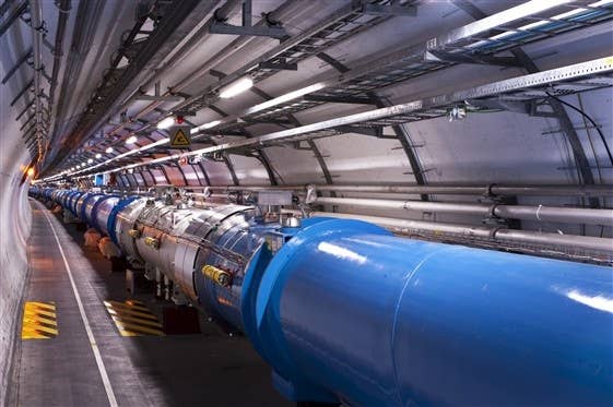 A section of theu00a0Large Hadron Collider.