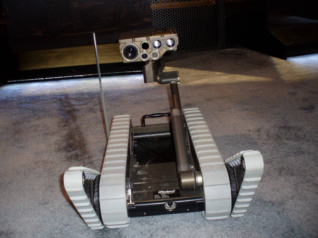 The XM1216 Small Unmanned Ground Vehicle.