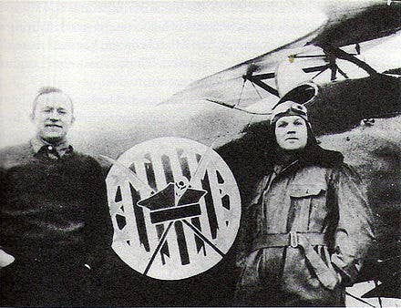 American volunteers Merian C. Cooper and Cedric Fauntleroy, fighting in the Polish Air Force. The Soviets placed a large bounty on Cooper's head.