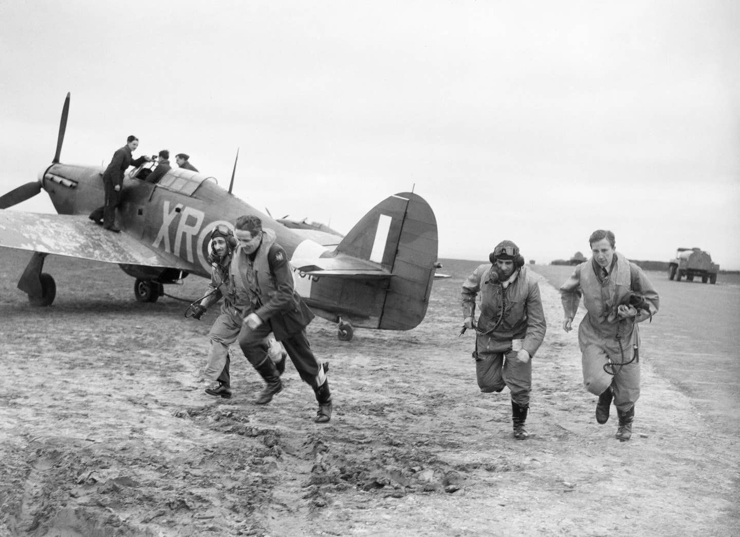 American pilots of No 71 'Eagle' Squadron rush to their Hawker Hurricanes at Kirton-in-Lindsey, March 1941. Americans have fought in many foreign wars