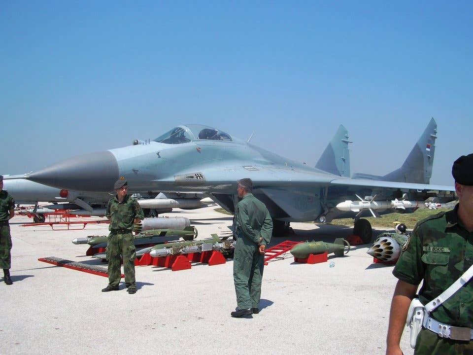 A MiG-29 of the Serbian Air Force and Air Defence.