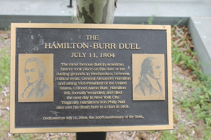 Alexander Hamilton - burr duel sign