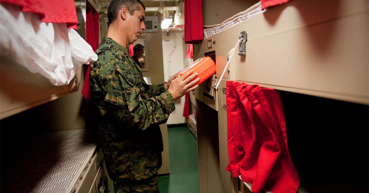 Marine on a South Korean ship