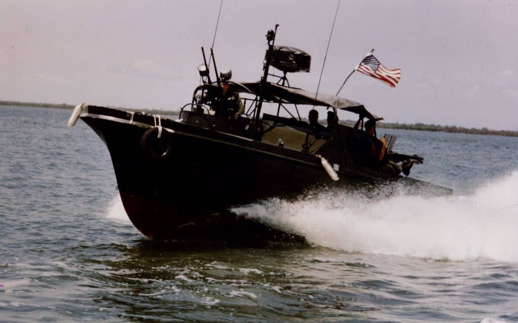 A Patrol Boat River in the waters of Vietnam.<br>(U.S. Navy)