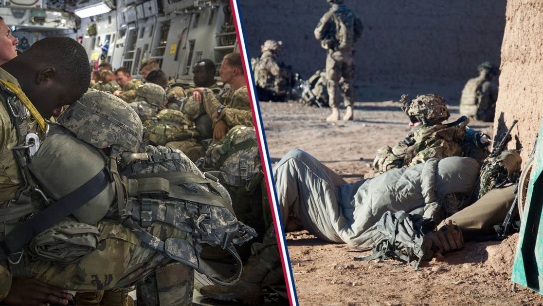 How troops learn to sleep anywhere, any how, any way