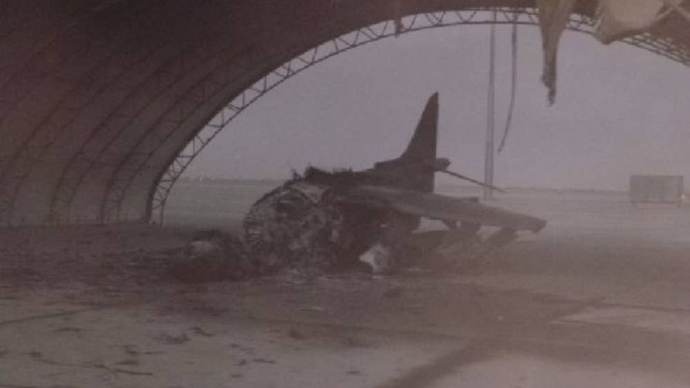 Harrier destroyed after the Camp Bastion assault