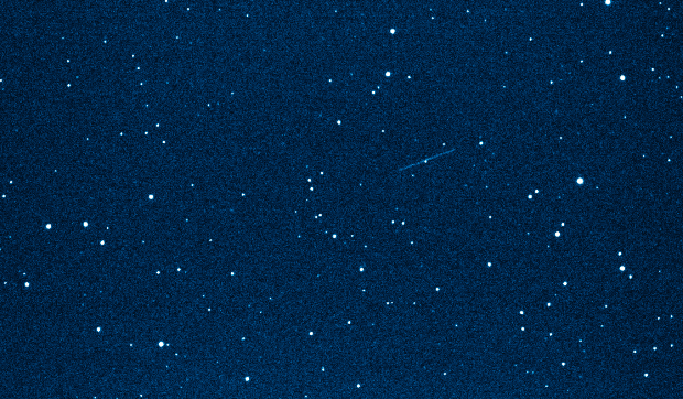 This is all anyone saw of the near-miss asteroid. One amateur Austrian astronomer's gif.