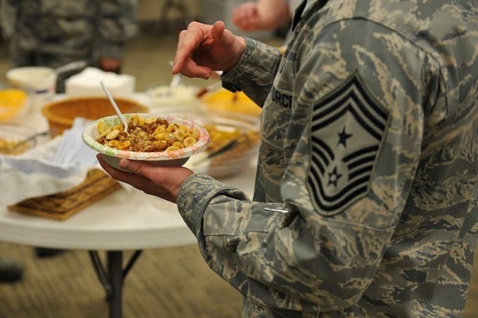 Your best bet is to eat three solid meals a day to curb hunger.<br>(U.S. Air Force photo by Airman 1st Class Riley Johnson)