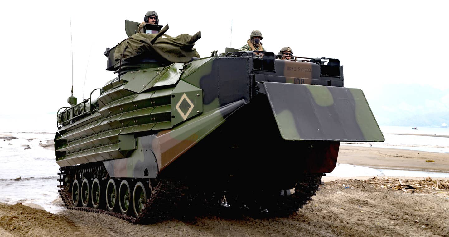 The Marine Corps amphibious assault vehicle is an impressive piece of hardware, but still not a tank.<br>(U.S. Marine Corps Lance Cpl. Christine Phelps)