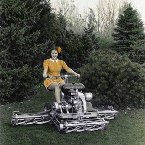 A Toro riding lawn mower from 1940.