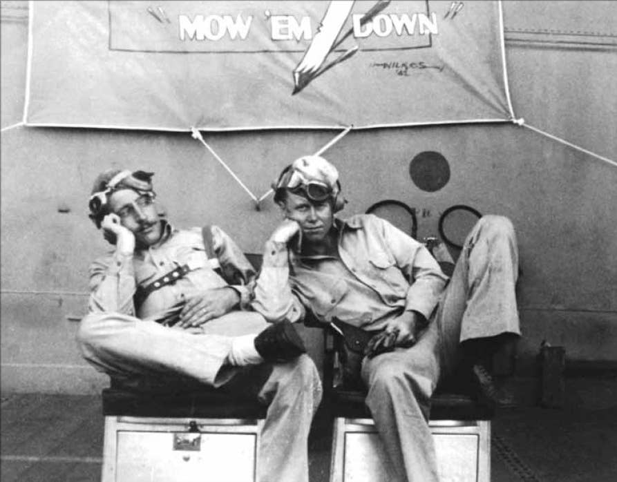 Then-Lt. Stanley Vejtasa on right as a member of the Grim Reapers, VF-10.<br>(U.S. Navy)<br>&nbsp;