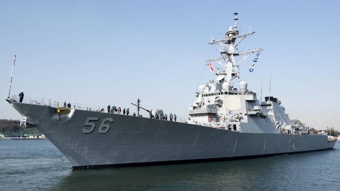 USS John S. McCain leaves drydock after crash damage