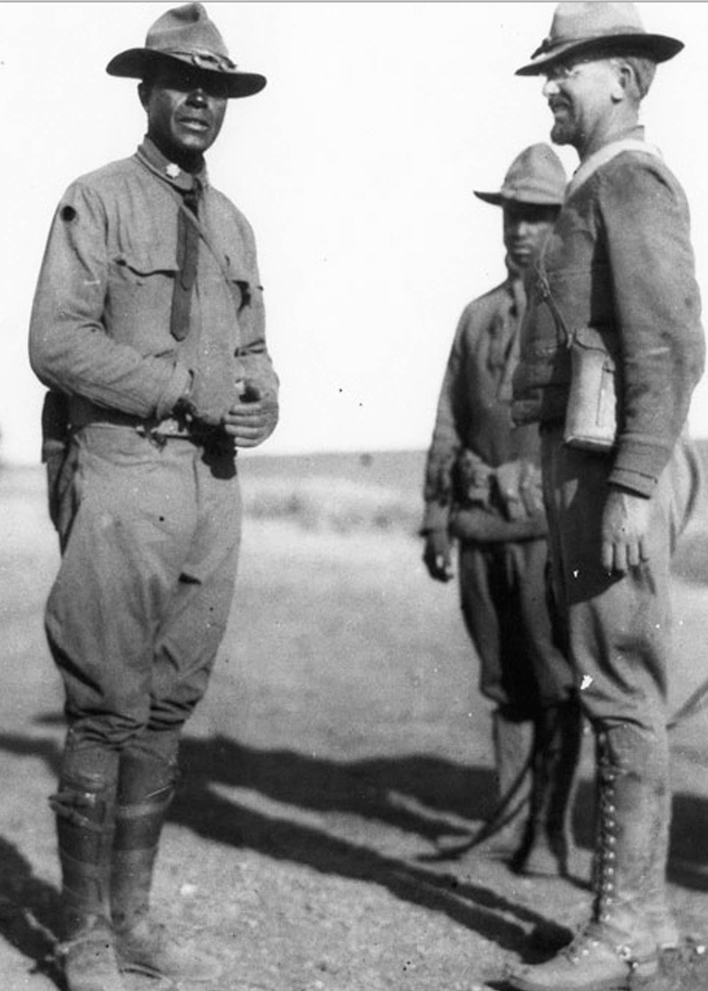 Major Charles Young, age 52, during the Punitive Expedition with the 10th Cavalry in Mexico, 1916.