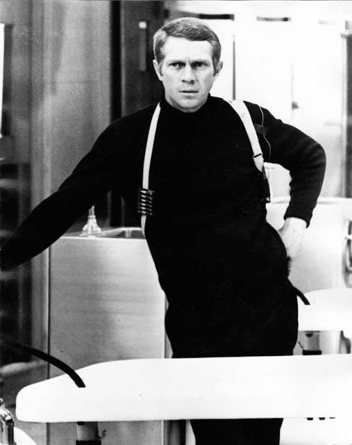 Actor Steve McQueen, upon meeting Toschi, demanded his character, Frank Bullitt, wear a similar shoulder holster. (Warner Bros.)