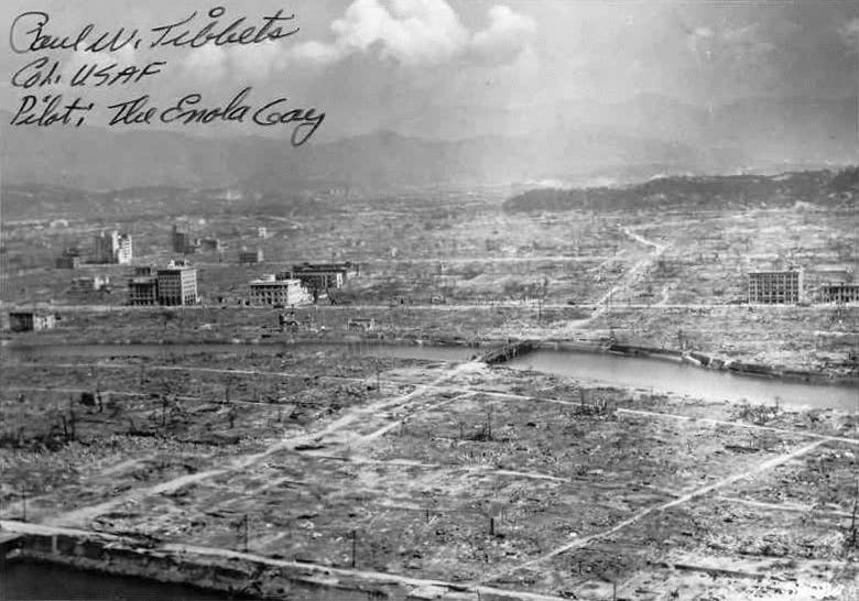 Hiroshima after bomb dropped