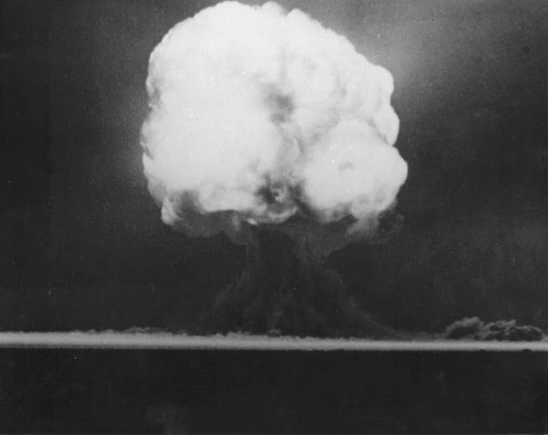 The Trinity explosion was the first human-controlled nuclear explosion in history.<br>(U.S. Department of Energy)
