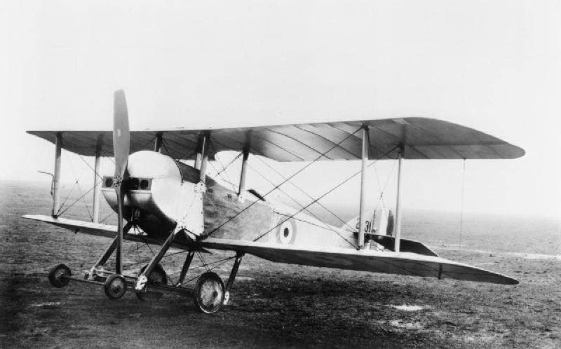 A Martinsyde scout biplane from World War I.<br>(Royal Engineers)