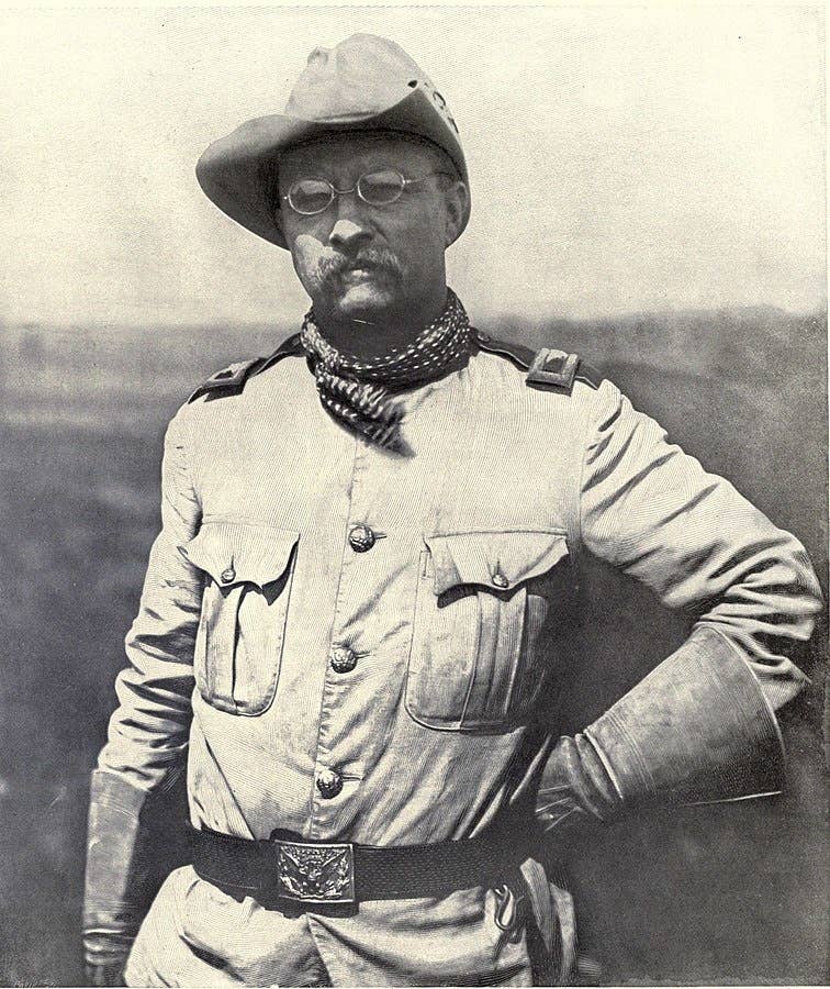 Col. Theodore Roosevelt as the commander of the Rough Riders. (Public domain)