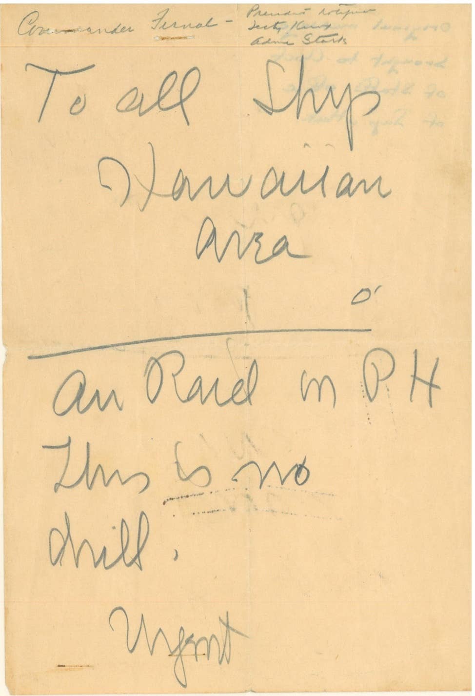 A digital scan of the actual note given to Chief of Staff of the Army Gen. George C. Marshall. (U.S. Army War College)