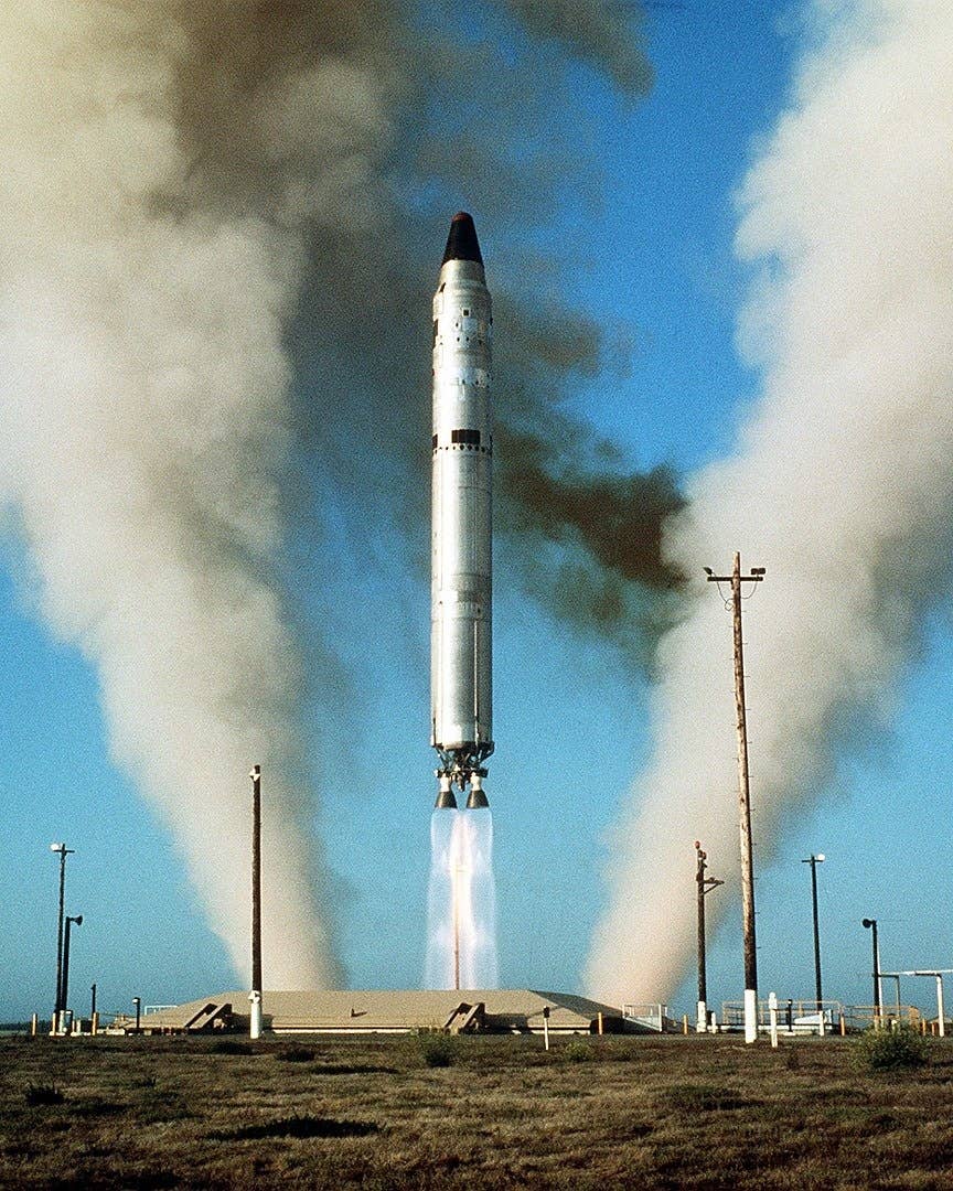 Intercontinental ballistic missiles are a highly inefficient way to deliver warheads, but they're also hard to defend against and you don't have to risk the lives of your own troops to attack your enemy. (National Museum of the U.S. Air Force)