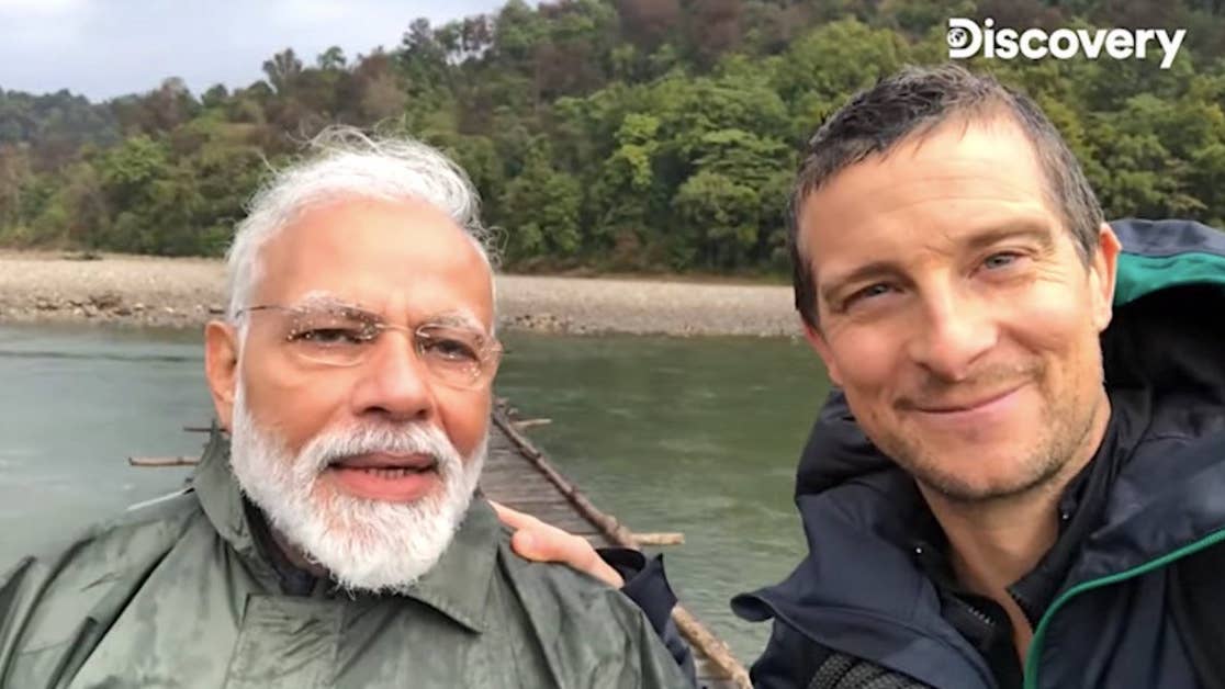 Indian Prime Minister appears with Bear Grylls on &#8216;Man vs. Wild&#8217;