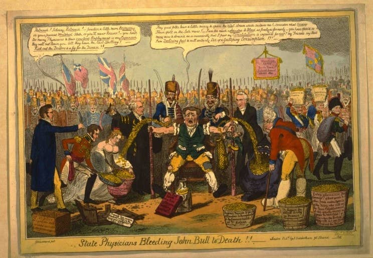 A cartoon lampooning opposition to the War of 1812. (Oxford University Press)