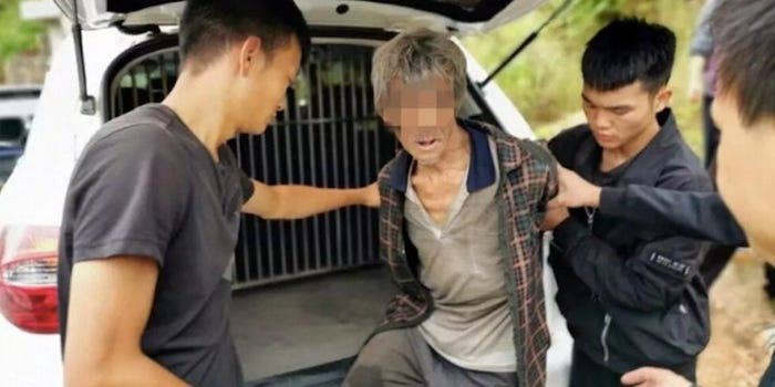 Police drone finds Chinese fugitive living in a hillside cave