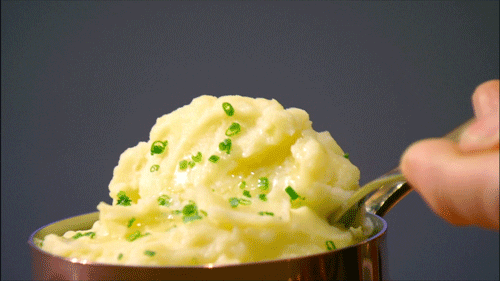 Mashed potatoes are a Thanksgiving food staple.