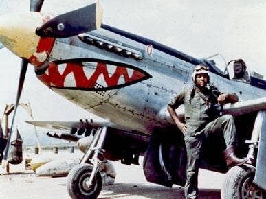 chappy sinclair with p-51 mustang