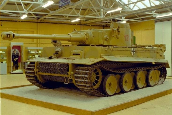 <em>Tiger 131 on display. (Credit: The Tank Museum)</em>