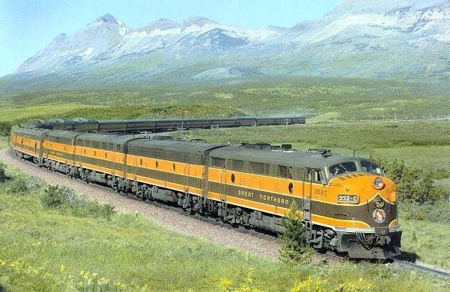 Empire Builder of the Great Northern. Credit: Great Northern Railway Historical Society.
