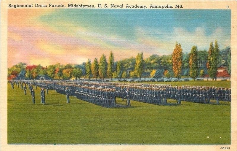 The US Naval Academy in the 1940s.