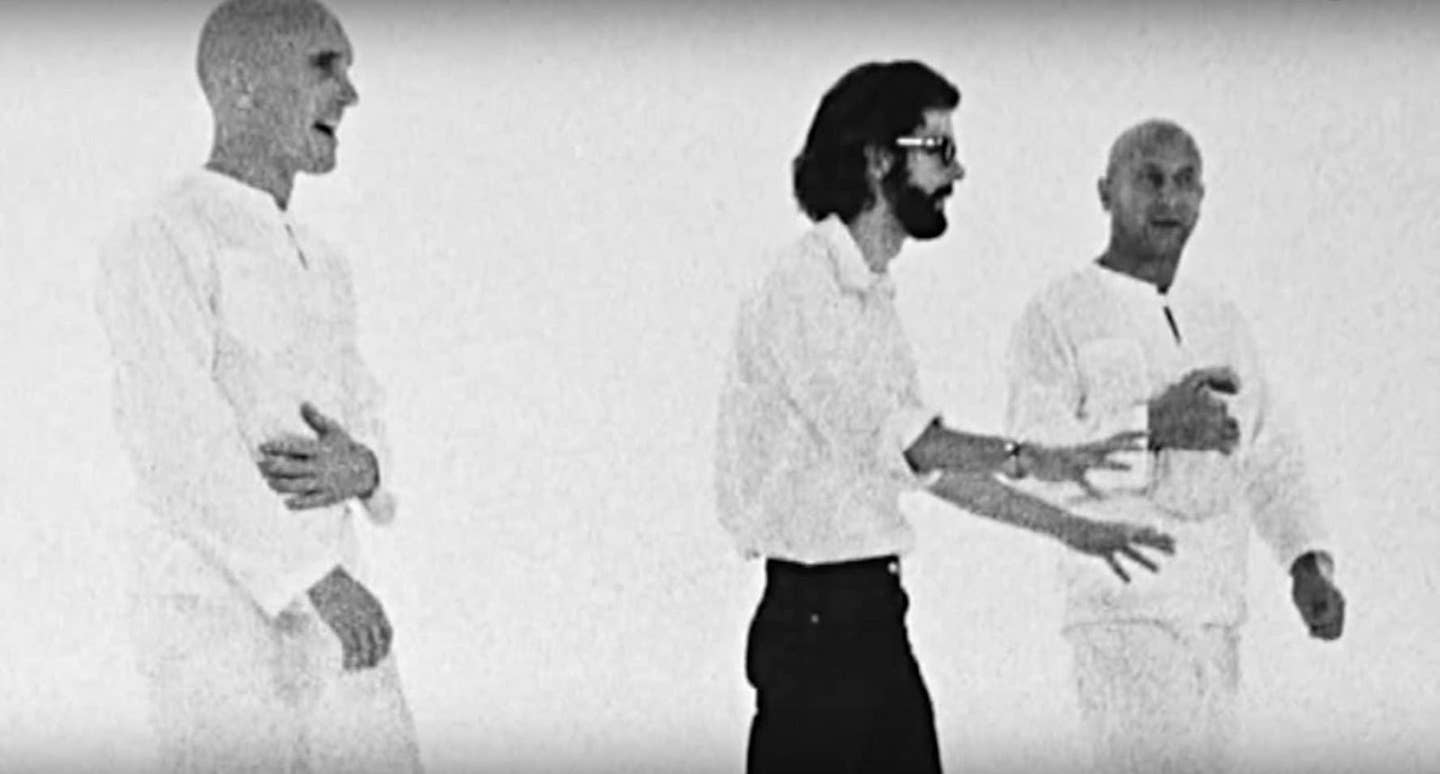 Robert with George Lucas and Donald Pleasance working on "THX 1138." Credit IMDB.com