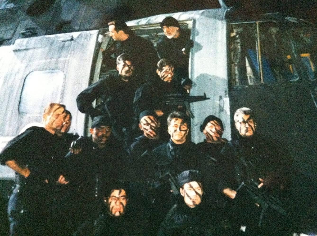 A shot of the SEAL Team (actors and real SEALs) in <em>The Rock</em>. Photo credit IMDB.com.