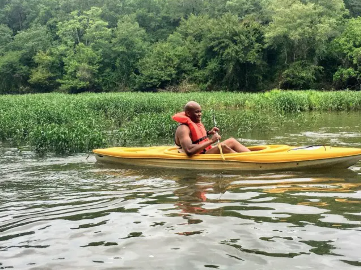 <em>A Ranger participating in a river kayaking event (U.S. Army)</em>