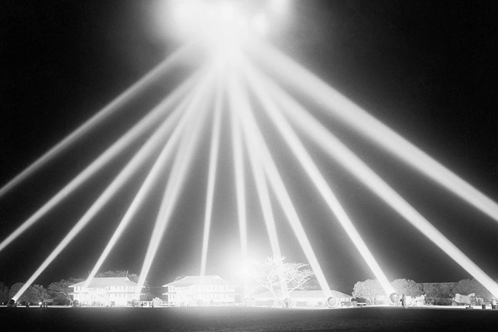 battle of los angeles searchlights getty