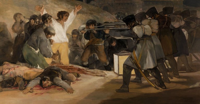 Goya execution of madrid rebels by firing squad