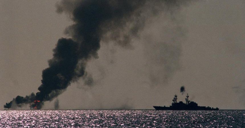 Awesome footage of the last time US battleships fired in anger