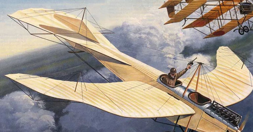 first aerial bombing taube mono plane
