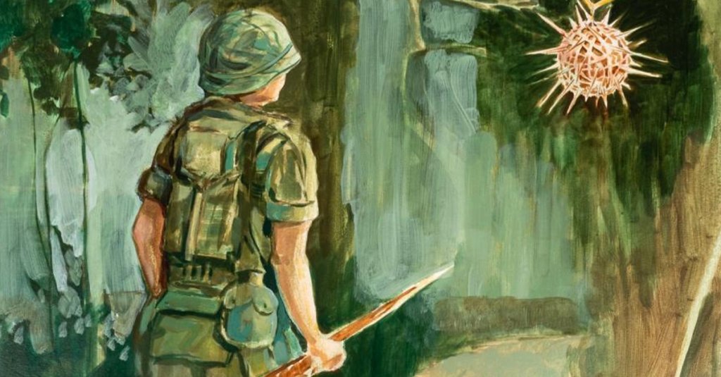 Vietnam war booby traps training poster